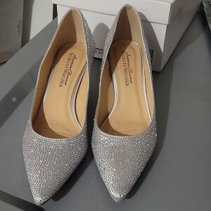 Badgley Mischka Glittering Silver Heels